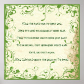 Moge de weg omhoog gaan om u Irish Blessing te ont Poster (Voorkant)