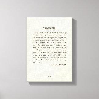 Moge er vandaag vrede heersen binnen canvas afdruk