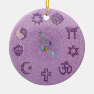 Moge er vrede heersen op aarde Mandala Keramisch Ornament