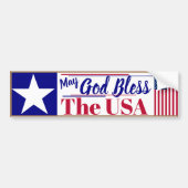 Moge God Bless de Amerikaanse Bumpersticker (Voorkant)