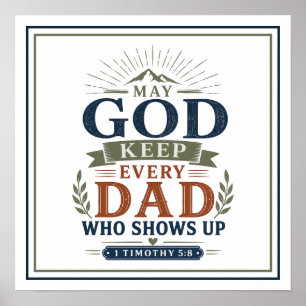 Moge God elke vader die komt Motiverend bewaren Poster