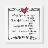 "Moge God je...gezegde rood hart Magneet (Voorkant)