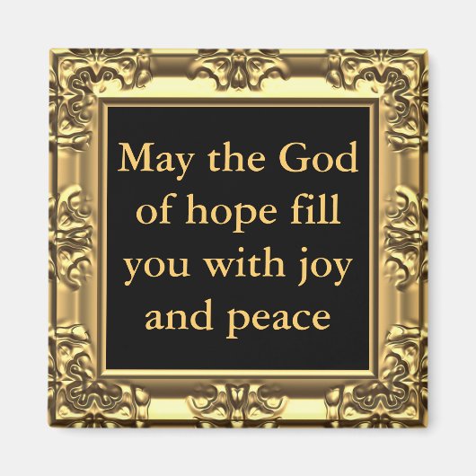 Moge God u zegenen met vreugde en vrede Magneet (Voorkant)