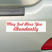 Moge God u zegenen, overvloedig Bumpersticker (Op auto)