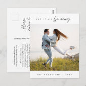 Moge het allemaal vrolijk zijn, kerst familie foto briefkaart (Voorkant / Achterkant)