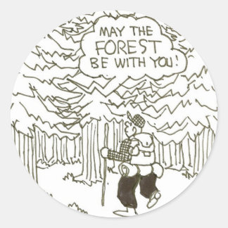 "Moge het bos bij je zijn!" Ronde Sticker