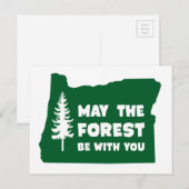 Moge het bos met je oregon zijn briefkaart (Voorkant / Achterkant)