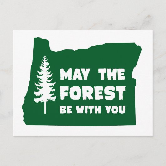 Moge het bos met je oregon zijn briefkaart (Voorkant)
