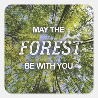 Moge het bos met u stickers blad zijn