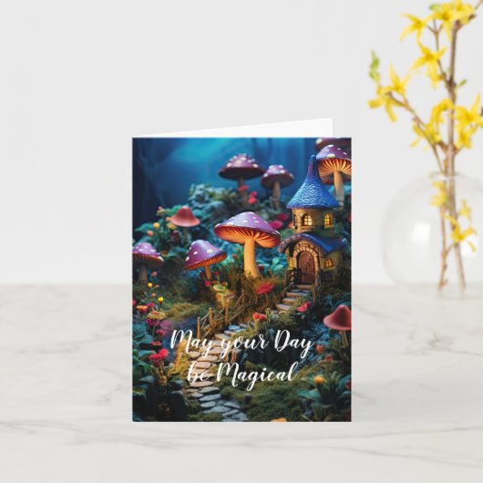 Moge je dag magisch zijn - Sprookjestuin Kaart (Gele Bloem)