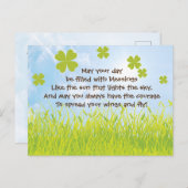 Moge je dag worden gevuld met Blessings, Iers Briefkaart (Voorkant / Achterkant)