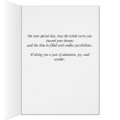 Moge je dromen vliegen - Cloud Birthday Kaart (Binnen (Rechts))