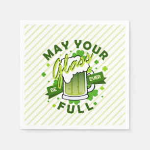 Moge je glas vol groene bier zijn St. Patrick's Servet