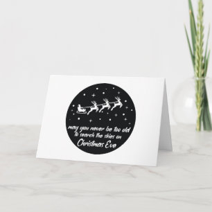 Moge je nooit te oud zijn om met kerstmis naar de  kaart