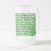 Moge je ochtenden vreugde en je avonden brengen matglas bierpul (Voorkant rechts)