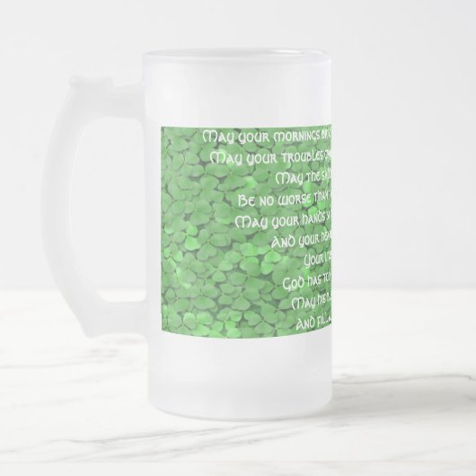 Moge je ochtenden vreugde en je avonden brengen matglas bierpul (Links)