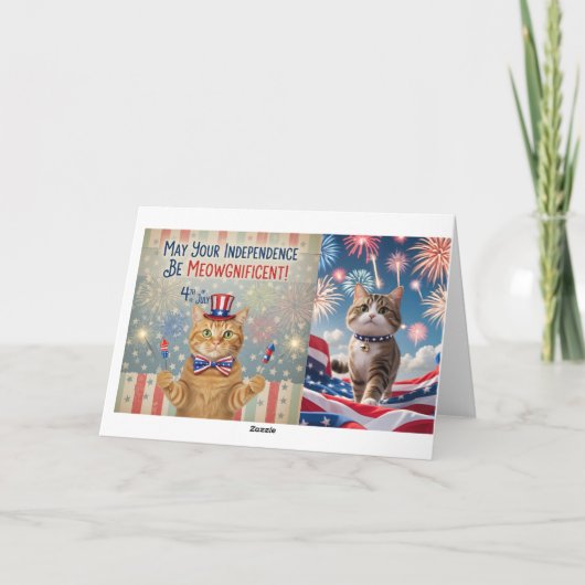 Moge je onafhankelijkheid magnifiek zijn – Cat Bedankkaart (Achterkant)