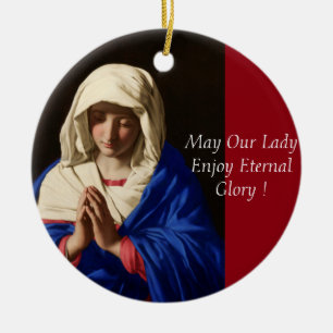 Moge onze dame genieten van de eitale glorie keramisch ornament