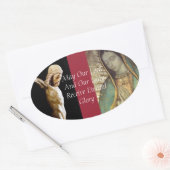 Moge onze Heer en onze dame een oogwendige glorie  Ovale Sticker (Envelop)