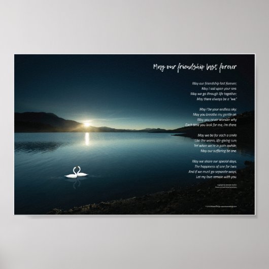 Moge onze vriendschap eeuwig duren poster (Voorkant)