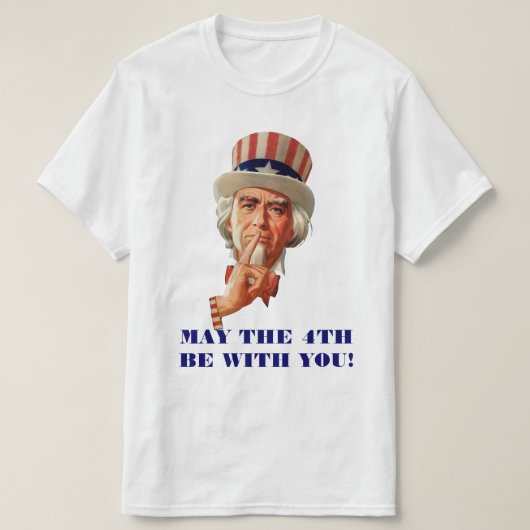 Moge op 4 juli met je oom Sam zijn T-shirt (Design voorkant)