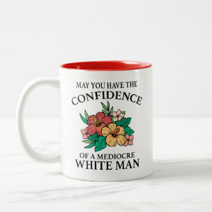 Moge u het vertrouwen hebben van een middelmatige  tweekleurige koffiemok