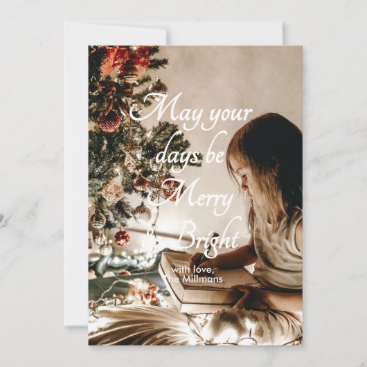 Moge uw dagen kerst Kaart (Voorkant)