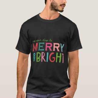 Moge uw dagen vrolijk en helder kerst pullov zijn t-shirt