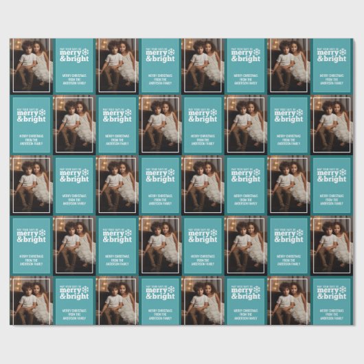 Moge uw dagen vrolijk helder zijn - 1 foto grillig cadeaupapier (Vlak)