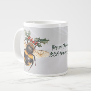 Moge uw Kerstmis VOL Bijen Zijn van Vreugde Extra Grote Beker