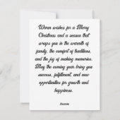 Moge uw Kerstmis zijn Feestdagenkaart (Achterkant)