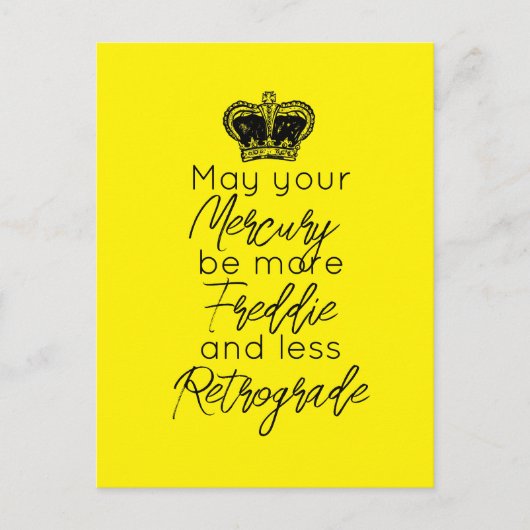 Moge uw kwik meer Fred en minder Retrograde zijn Briefkaart (Voorkant)
