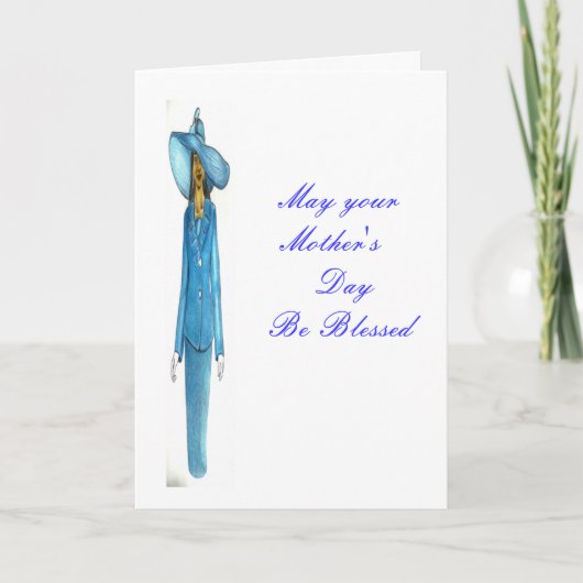 Moge uw Moederdag gezegend worden. Kaart (Voorkant)