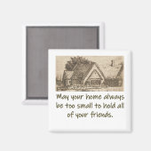 Moge uw thuisadres altijd te klein zijn - Startpri Magneet (Voorkant / Achterkant)