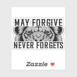 Moge vergeven, vergeet nooit leeuw sticker