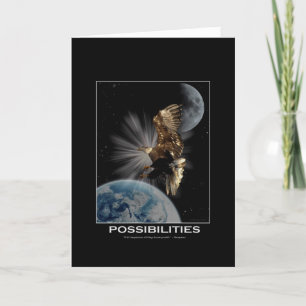 "MOGELIJKHEDEN" Bald Eagle Motivatie cadeaus Kaart