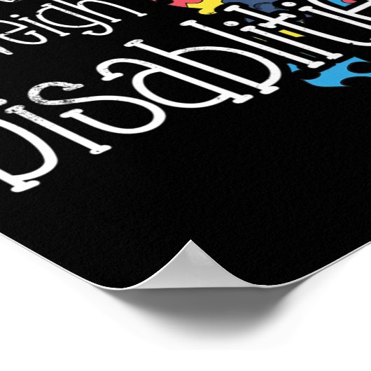 Mogelijkheden buiten het gewicht Autisme Gift Poster (Hoek)