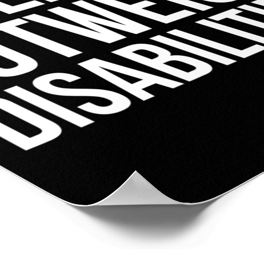 Mogelijkheden buiten het gewicht Gevoeligheidsbewu Poster (Hoek)