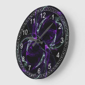 Mogelijkheden - Cosmic Amethyst Abstracte WallCloc Grote Klok (Hoek)