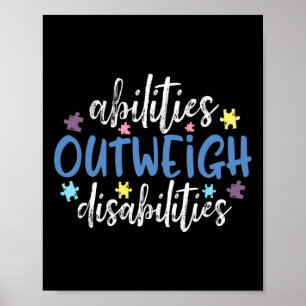 Mogelijkheden die de zichtbaarheid van het autisme poster