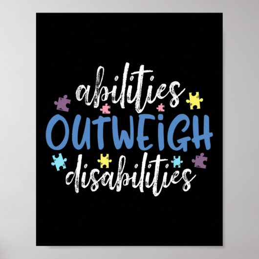 Mogelijkheden die de zichtbaarheid van het autisme poster (Voorkant)