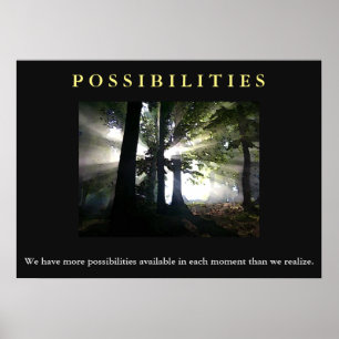 Mogelijkheden Quote Motivatie Inspirerend kunst Poster