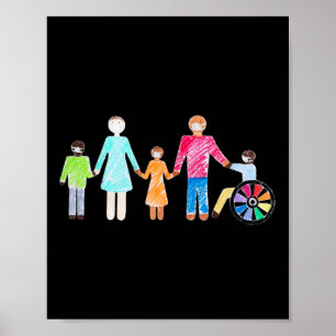 Mogelijkheden wegen op tegen handicaps Familieonde Poster