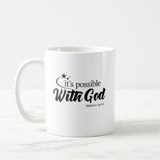 "Mogelijkheid met God" Mok van de Schrift Koffie