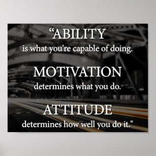 Mogelijkheid, motivatie, houding poster