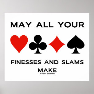 Mogen al je finesses en slams maken (Kaart pakken) Poster
