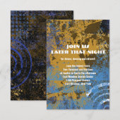 Mogen David Circular Star Bar Mitzvah Party Kaart (Voorkant / Achterkant)