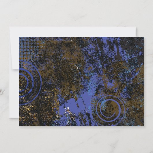 Mogen David Circular Star Bar Mitzvah Uitnodiging (Achterkant)