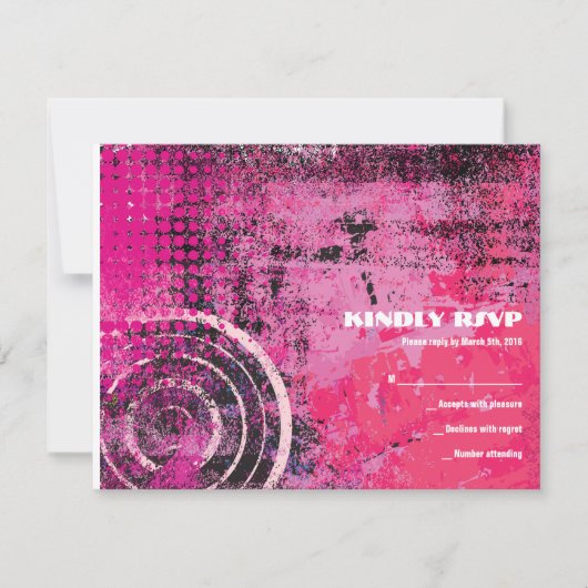 Mogen David Circular Star Bat Mitzvah Reply Card RSVP Kaartje (Voorkant)