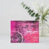 Mogen David Circular Star Bat Mitzvah Reply Card RSVP Kaartje (Staand voorkant)